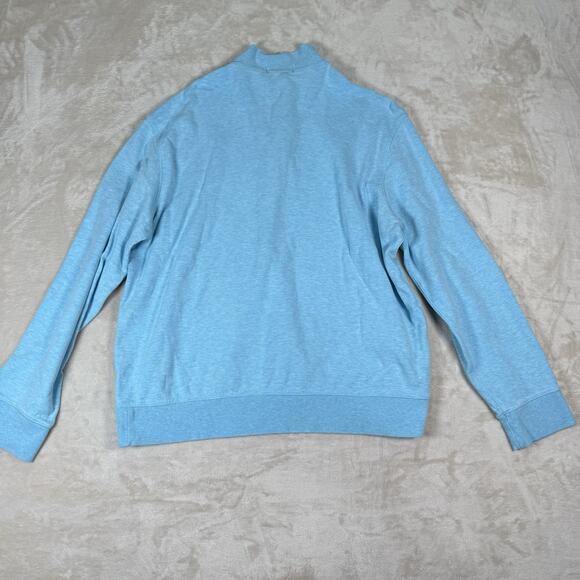 Polo Ralph Lauren Men's Size Large Turquoise Blue 1/4 Zip Pullover L/S Sweater - Picture 4 of 7